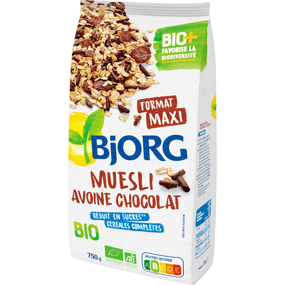 Muesli avoine chocolat bio BJORG 750g