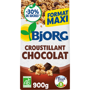 Céréales Croustillant chocolat noir bio BJORG - 900g