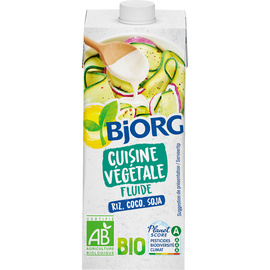 Cuisine végétale fluide, riz coco soja bio BJORG, brique 200ml