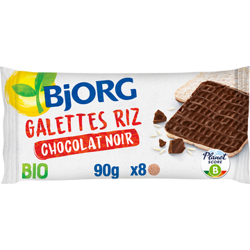 Fine galettes de riz chocolat noir bio BJORG 90g