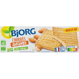 Biscuits fourrés à l'amande 100% végétal bio BJORG, 150g
