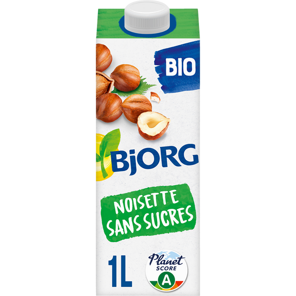 Boisson végétale noisette sans sucres bio BJORG, 1 litre