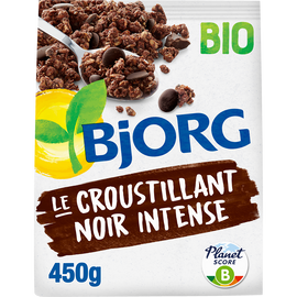 Céréales le croustillant chocolat noir intense bio BJORG, 450g