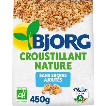 Croustillant nature sans sucres ajoutés BJORG, 450g