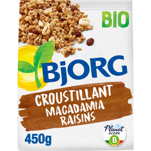 Croustillant macadamia raisins bio BORG, 450g