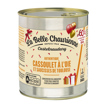Cassoulet au confit d'oie LA BELLE CHAURIENNE, Boîte de 840g