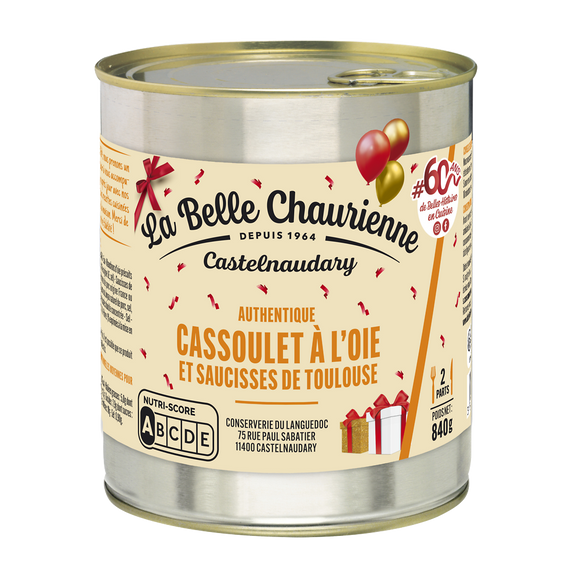 Cassoulet au confit d'oie LA BELLE CHAURIENNE, Boîte de 840g