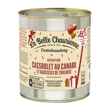 Cassoulet au canard LA BELLE CHAURIENNE, Boîte de 840g
