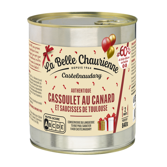 Cassoulet au canard LA BELLE CHAURIENNE, Boîte de 840g