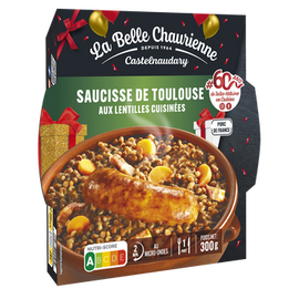 Saucisse de Toulouse aux lentilles LA BELLE CHAURIENNE, Boîte 300g