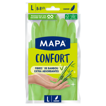 Gants ménagers Bien Etre MAPA, taille L