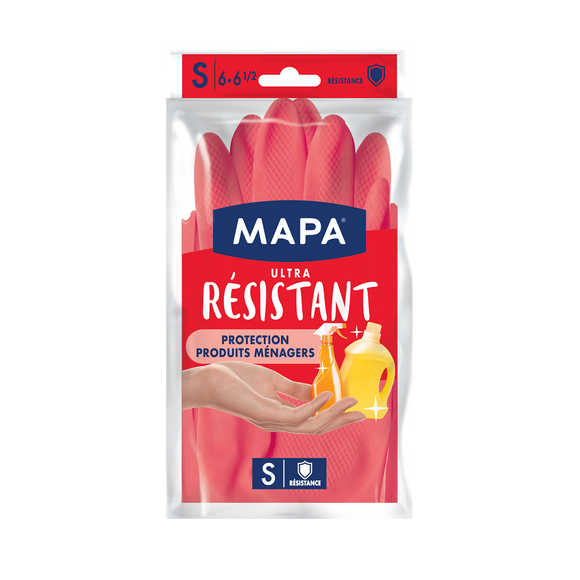 Gants ultra résistants en latex MAPA, taille S