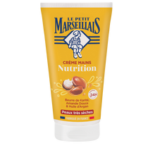 Crème pour les mains nourrissante au karité amande douce et argan LE PETIT MARSEILLAIS, 75ml