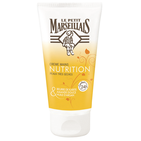 Crème pour les mains nourrissante au karité amande douce et argan LE PETIT MARSEILLAIS, 75ml