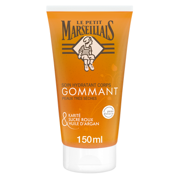 Soin gommant pour le corps hydratant au karité et huile d'argan LE PETIT MARSEILLAIS, 150ml