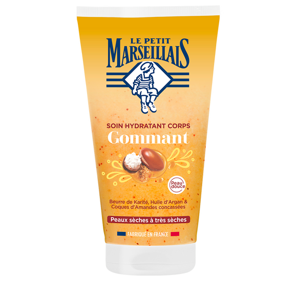 Soin gommant pour le corps hydratant au karité et huile d'argan LE PETIT MARSEILLAIS, 150ml