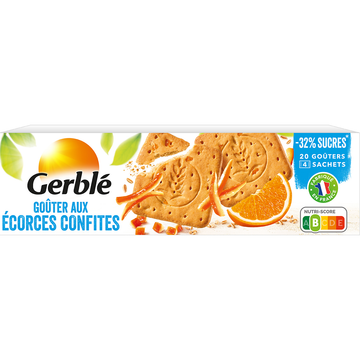 Biscuits goûter écorces confites GERBLE - - 4x5, 360g