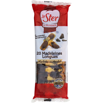 Madeleines longues marbrées au chocolat LE STER  x20 - 250g