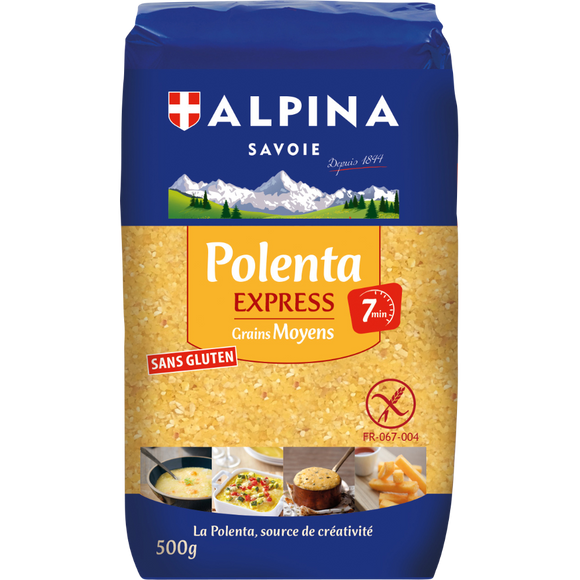Polenta express grains moyens ALPINA SAVOIE, 500g