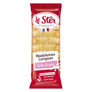 Madeleines longues pépites de sucre LE STER  x20 - 250g