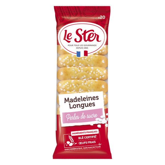 Madeleines longues pépites de sucre LE STER  x20 - 250g