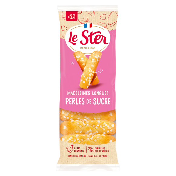 Madeleines longues pépites de sucre LE STER x20 - 250g