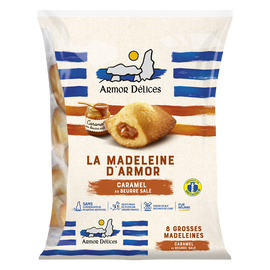 Madeleine fourrage caramel beurre salé ARMOR DELICES x8 264g