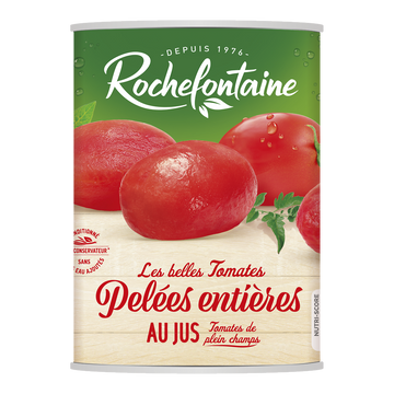 Tomates pelées ROCHEFONTAINE boîte 4/4 480g