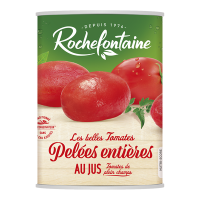 Tomates pelées ROCHEFONTAINE boîte 4/4 480g