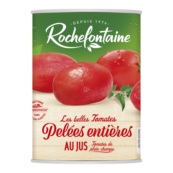 Tomates pelées ROCHEFONTAINE boîte 4/4 480g
