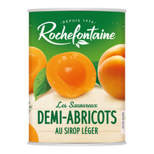Demi abricots au jus ROCHEFONTAINE, boîte 4/4, 480g