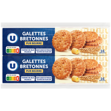 U Biscuits Galettes bretonnes pur beurre 2 paquets