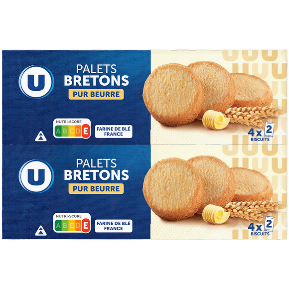 U Palets bretons pur beurre 2x125g