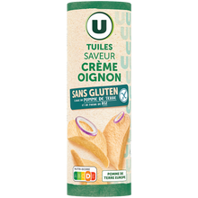 U SANS GLUTEN Tuiles saveur crème oignon sans gluten, tubo 170g