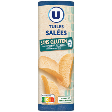 U SANS GLUTEN Tuiles salées sans gluten, tubo 170g