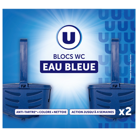 U Blocs wc eau bleue  2x40g