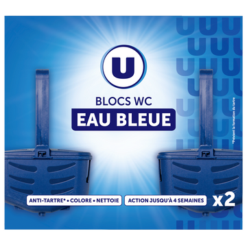 U Blocs wc eau bleue  2x40g
