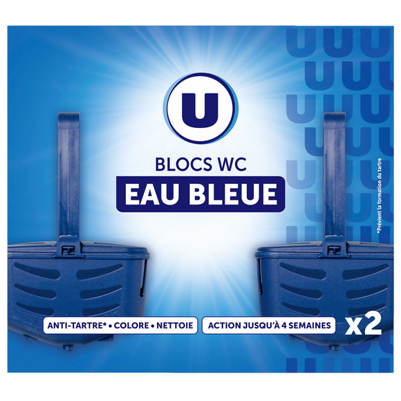 U Blocs wc eau bleue  2x40g