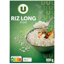 U Riz long étuvé 10 minutes vrac étui de 500g