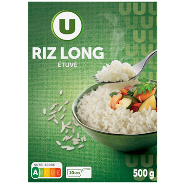 U Riz long étuvé 10 minutes vrac  étui de 500g
