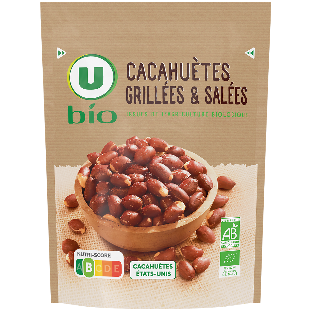 U BIO Cacahuètes salées , paquet 100g