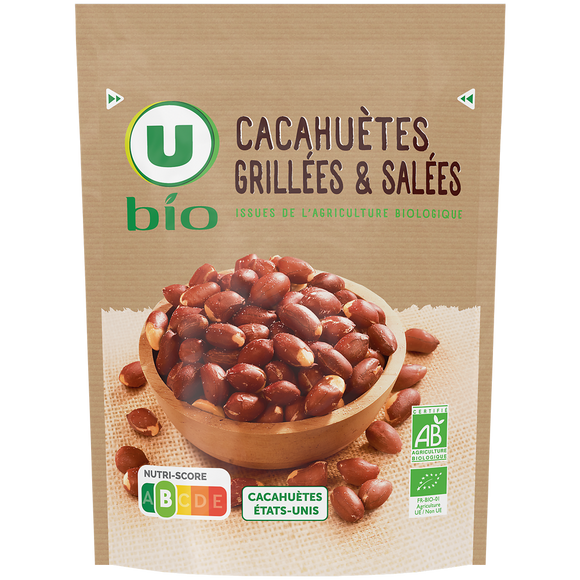 U BIO Cacahuètes salées , paquet 100g