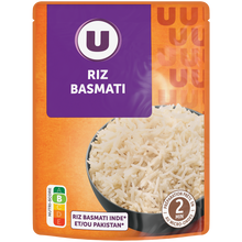 U Riz basmati nature micro-ondable 2 minutes sachet de 250g