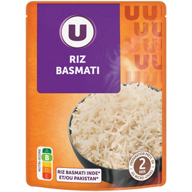 U Riz basmati nature micro-ondable 2 minutes  sachet de 250g
