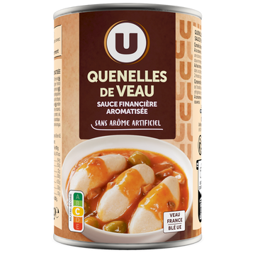 U Quenelle de veau sauce financière aromatisée  boîte de 400g