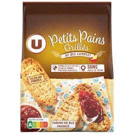 U Petits pains grillés au blé complet - 225g