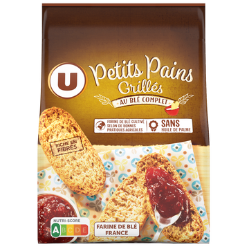 U Petits pains grillés au blé complet - 225g