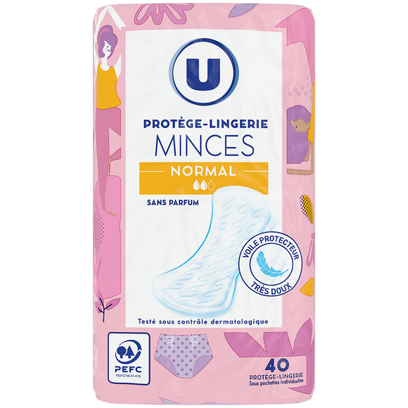 U Protège slip plié x40