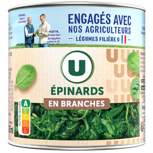 U Epinards en branches - Boîte de 265g net égoutté