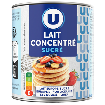 U Lait concentré sucré - Boîte 397g